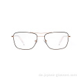 Passen Sie Logo Double Bridge Full Rim Metal Optical Frames Gläses an